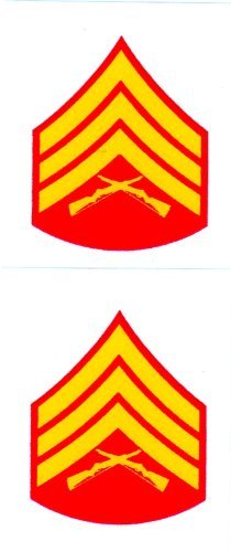 Marine Corps Sergeant Mini Decal - 1.25" Sticker