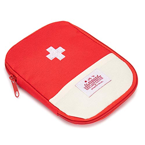 Compact Empty First Aid Bag with Section Dividers - 7x5 inch