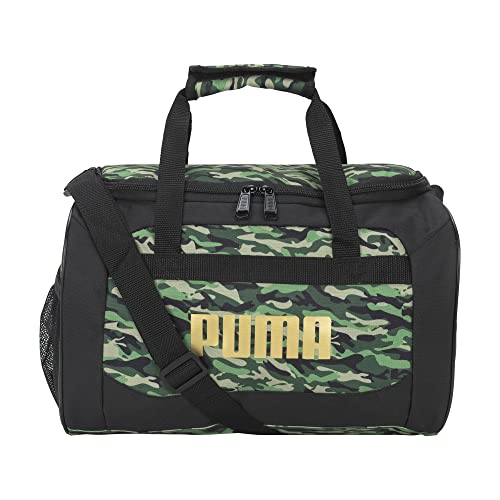 PUMA Kids' Transformation 14" Duffel Bag - Green Camo/Gold, One Size