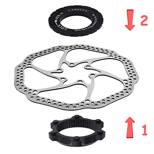 Bicycle Center Lock Adapter - Aluminum Alloy Disc Brake Hub Spacer - Black