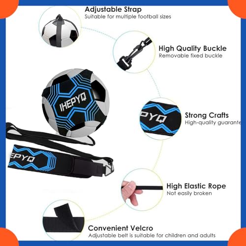 Agility Training Equipment Set - 12 Rung Ladder, 12 Disc Cones, Jump Rope & Solo Trainer - Blue