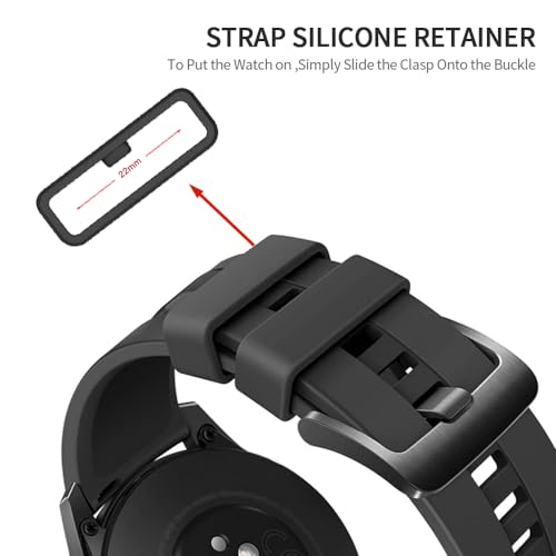 22MM Silicone Watch Band Holder for Garmin Vivoactive, Forerunner, Venu, Fenix
