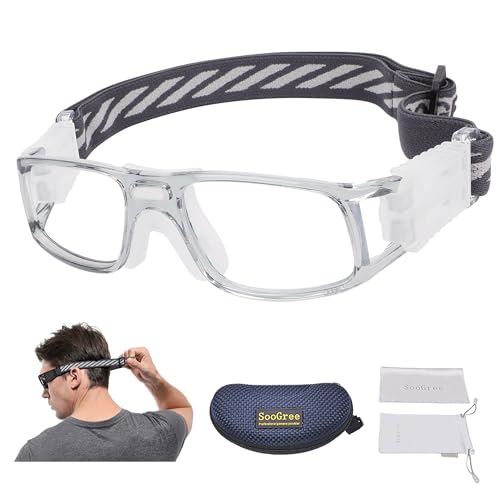 Sports Goggles Glasses - Basketball Protective Eyewear with Removable Lens and Adjustable Goggles Strap