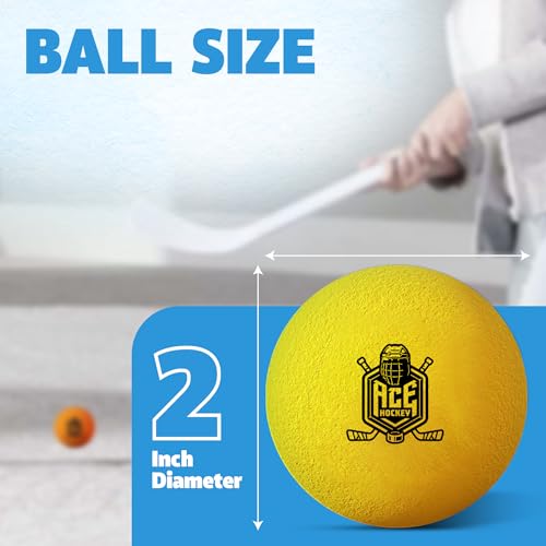 Mini Hockey Balls Set - 6 Soft Foam Balls for Indoor Play