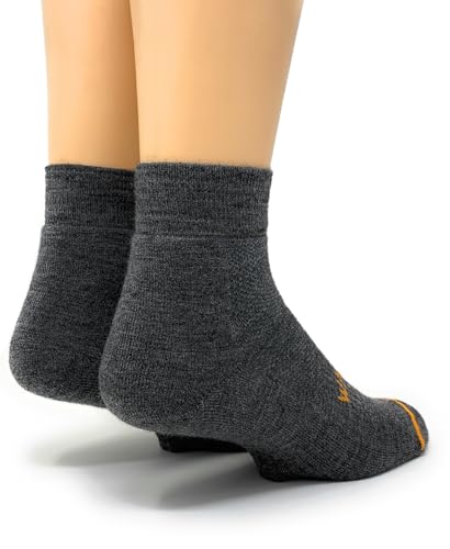 Charcoal Medium Warrior Alpaca Socks - All-American Ankle High Quarter Crew Unisex Sport Socks