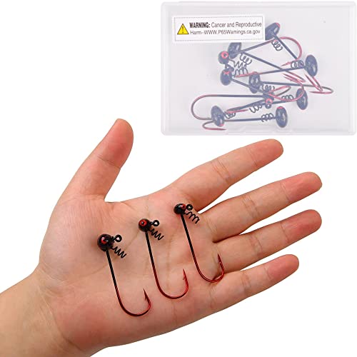 Shakey Head Fishing Jig Hooks Kit - 1/16oz, 10pcs