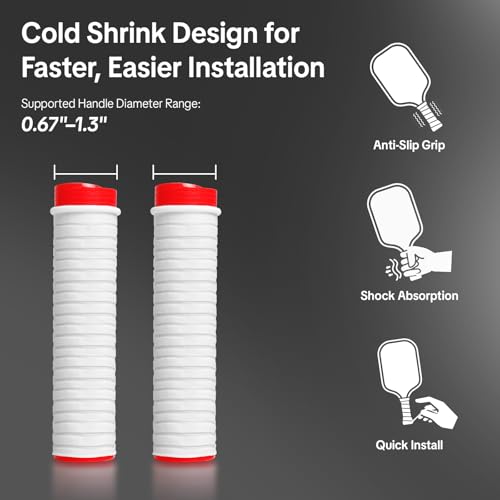 Cold Shrink Grip Sleeve for Baseball Bat - 2-Pack, White
