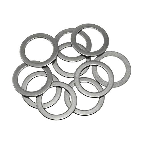 Stainless Steel Bicycle Pedal Washers - 10 Pack Replacement Gaskets