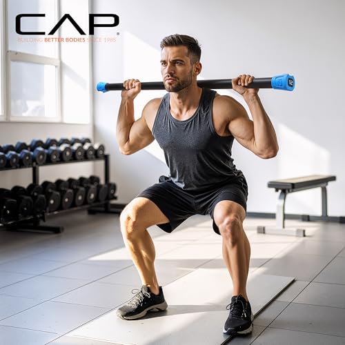 CAP Barbell 8 lb Red Weighted Workout Bar - Fitness & Strength Training Equipment
