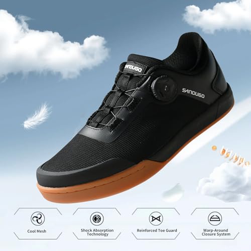 Mountain Bike Shoes with Speed Lace Dial System - Black/Gum