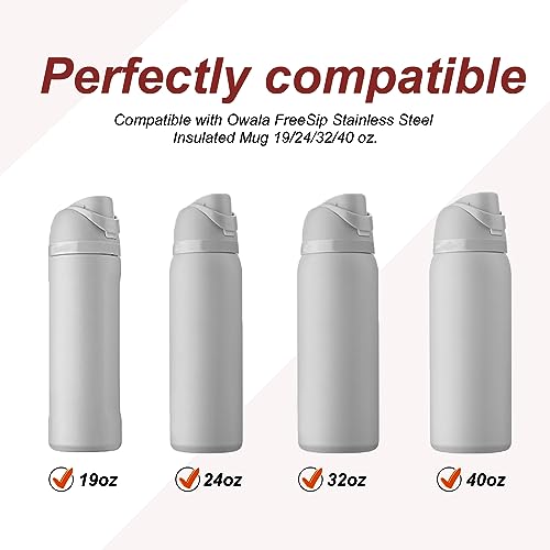 Replacement Stoppers for Owala FreeSip Water Bottles - Dark Red, 2 Pack