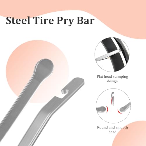 Bike Tire Levers Set - 6 Pcs Stainless Steel & Plastic Tools