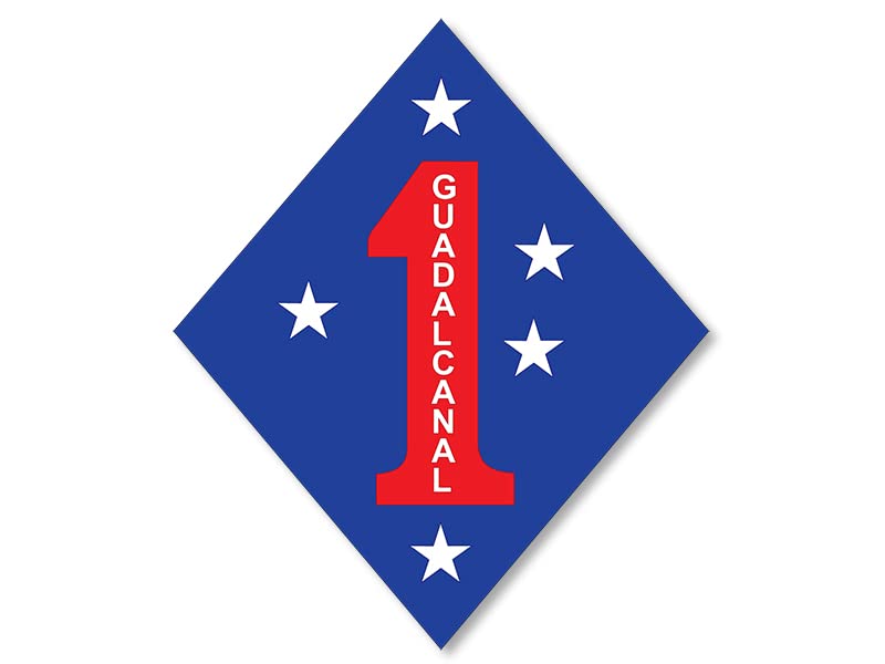 Guadalcanal Marine Corps Sticker - 7 x 8 Inch Vinyl Decal