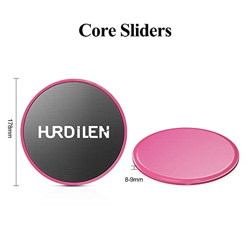 Core Sliders - Dual Sided Exercise Gliding Discs for Carpet & Hardwood - Pink