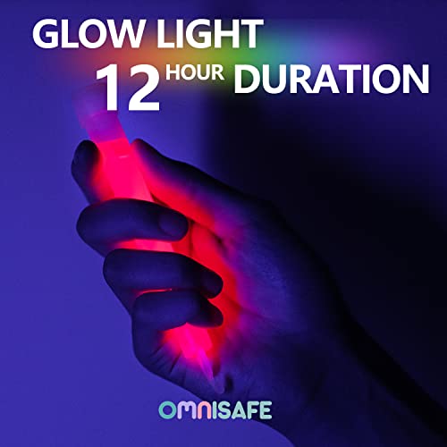 48 Pcs Large 6 Inch Glow Sticks with Black String - Bright, Waterproof Emergency & Party Lighting