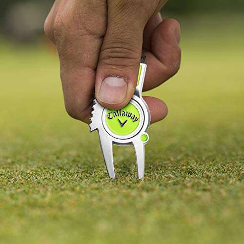 4-in-1 Golf Divot Repair Tool - Lime