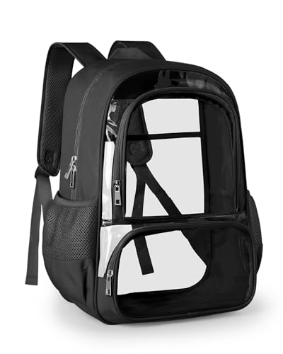 Clear Backpack with Reinforced Straps for 15.6" Laptop - Unisex