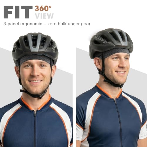 WTACTFUL 3-Pack Breathable Mesh Skull Cap Helmet Liners - Black Summer Sweat Wicking