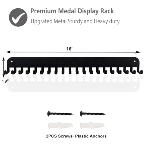 Steel Medal Hanger Display Rack for 63+ Medals - Easy Install