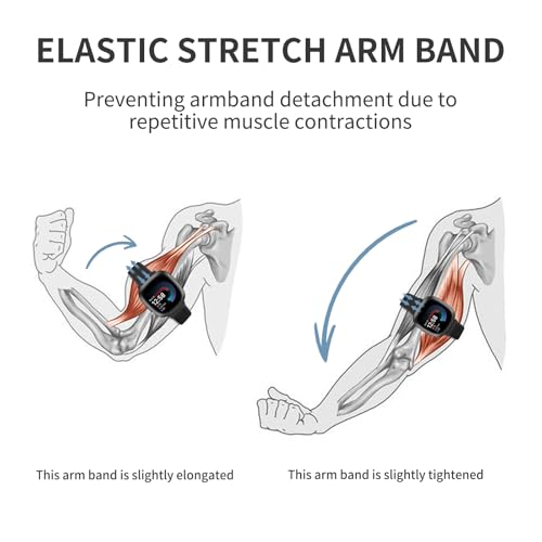 Elastic Nylon Sport Arm/Ankle Band - Dark Black for Fitbit Versa & Sense