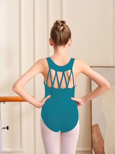 DANSHOW Toddler Girl Ballet Leotard 11-12 Years Turquoise Dancewear
