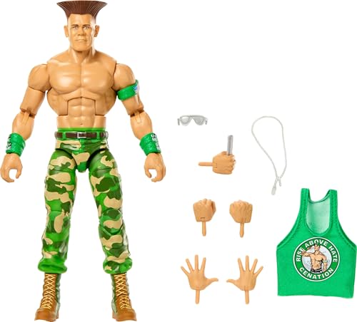 WWE John Cena as Guile Action Figure - Street Fighter Crossover, 6-inch Collectible Toy