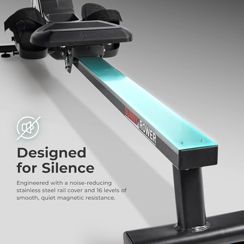 Magnetic Rowing Machine with Elastic Rope - Black