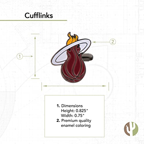 Miami Heat Cufflinks - NBA Basketball Team Formal Wear
