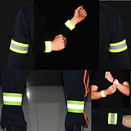 Reflective Safety Bands for Running & Cycling - 1 Pair / 2 Bands