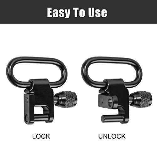 Yutetuter 2-Pack Adjustable Gun Sling with Padded Shoulder Strap & Swivels