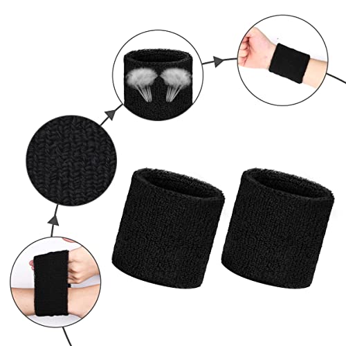 Absorbent Sports Wristband Set for Men and Women - 2PC Wristband