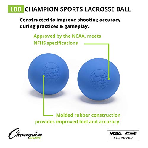 Lacrosse Balls - Official Size Foam Balls 2-Pack, Blue