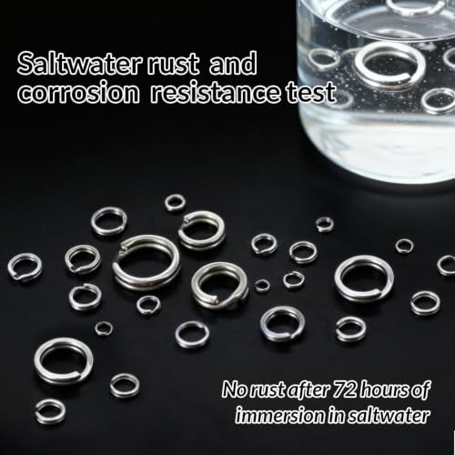 Fishing Split Rings - Heavy Duty Stainless Steel, 50 Pcs - 4#