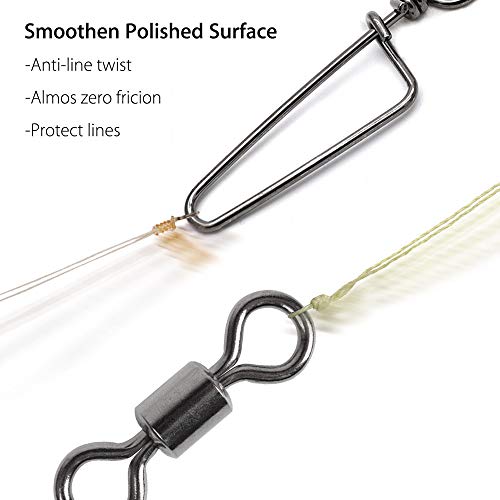 30 Pack Barrel Snap Swivels - 30LB Fishing Tackle Connector