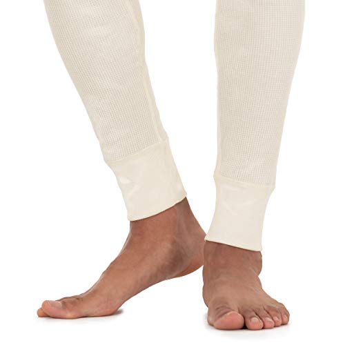 Fruit of the Loom Premium Men’s Waffle Thermal Bottoms – Large / Natural, 1 Pack