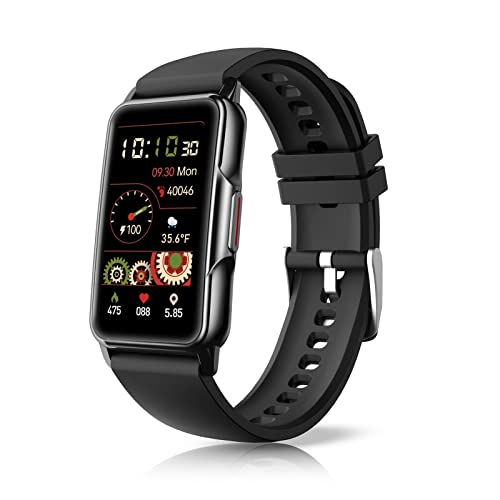 Smart Watch Fitness Tracker with Heart Rate & Sleep Monitor - Black