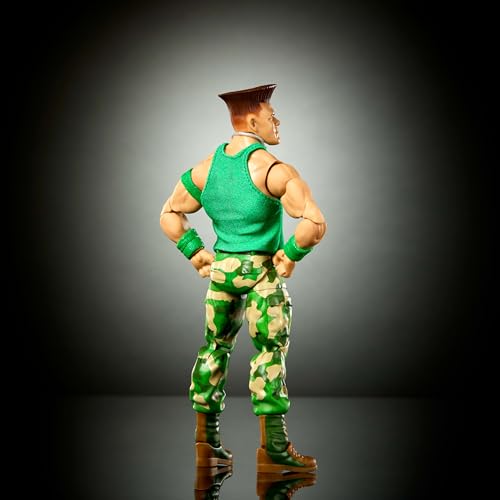 WWE John Cena as Guile Action Figure - Street Fighter Crossover, 6-inch Collectible Toy