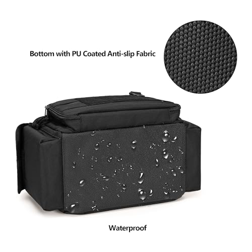 Small Tool Bag with Anti-friction and Thick Padded Bottom, Tool Storage Organizer for Men, Tactical Bag, Range Bag, Multi-functional Work Tote for Repairman, Electrician, Carpenters, Handyman