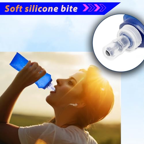 Collapsible Soft Flask Water Bottle - 500ml BPA-Free for Running & Hiking