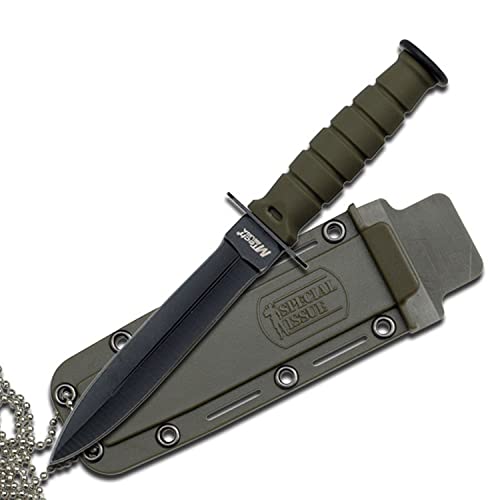 MTech USA MT-632 Series Fixed Blade Tactical Neck Knife - Green, 6 Inch Blade