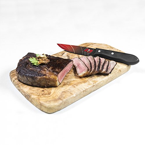 9.5-Inch Tampa Bay Buccaneers Steak Knives Set - 4 Serrated Knives