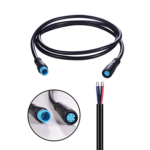 50cm 4-Pin Waterproof Extension Cable for Electric Bicycles