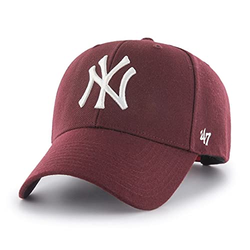 47 Brand New York Yankees MVP Snapback Cap - Dark Maroon Baseball Hat