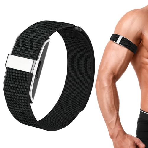 Nylon Loop Ankle/Arm/Wrist Band - Black, Soft Bicep Strap