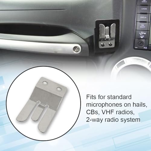 Stainless Steel VHF Radio Microphone Clip Holder - Silver - 1 PCS