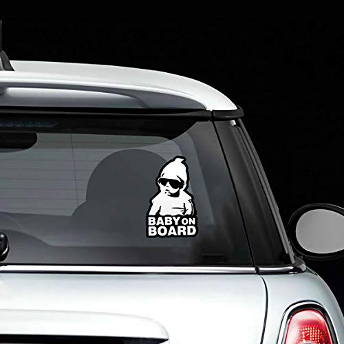 Baby on Board Car Sticker - 2 PCS Reflective Decal with Strong Adhesive