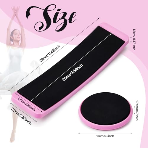 Pink Ballet Turning Board Spinner Set for Dancers - 2 Pcs Balance Training