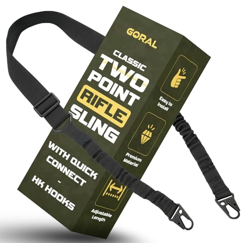 Adjustable Two-Point Rifle Sling Strap with Metal Hook