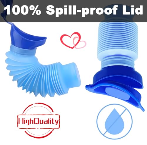 750ML Portable Urinal with Sealed Lid - Collapsible Design for Travel