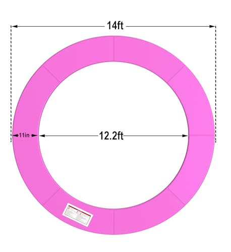14ft Trampoline Replacement Safety Pad - Waterproof Pink Cover